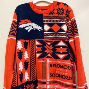 Denver Broncos Mens NFL Ugly Christmas Sweater